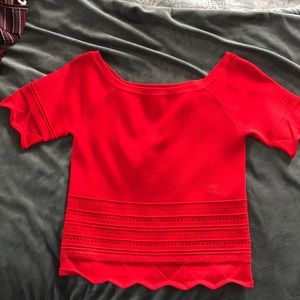 Vibrant red short sleeved tee